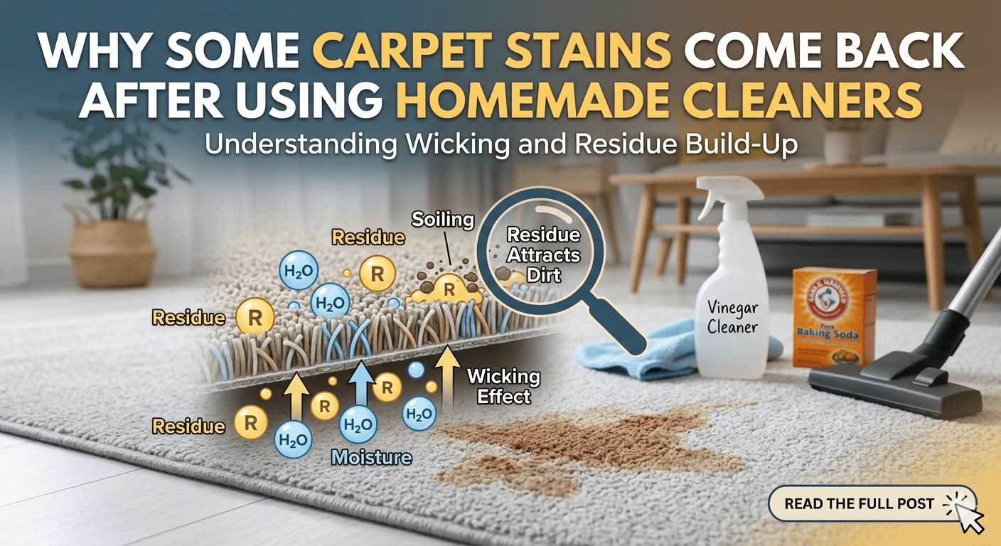 Why Some Carpet Stains Come Back After Using Homemade Cleaners