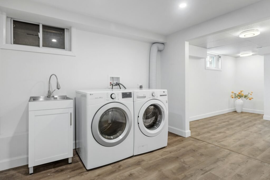 Laundry room with a washer and dryer